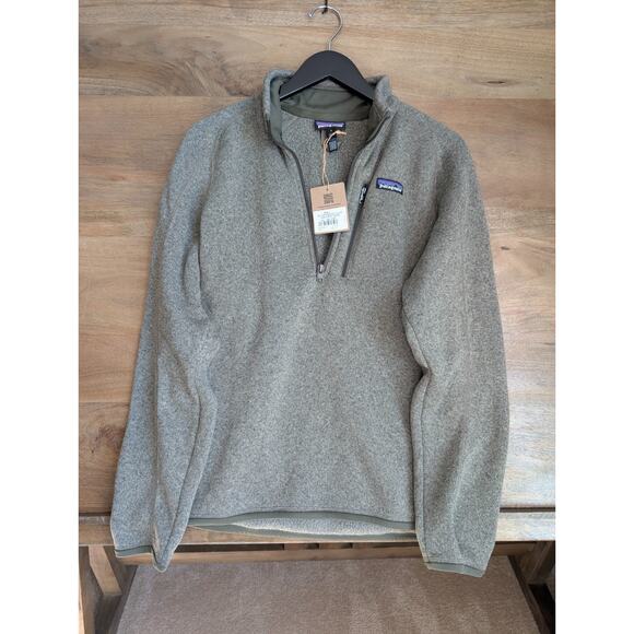 Patagonia Better Sweater 1/4-Zip Mens Small River Rock Green Fleece Lined NWT - Picture 1 of 4
